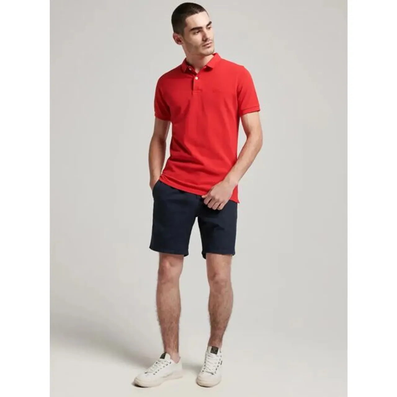 Superdry Pique Polo Shirt - Rouge Red - Male