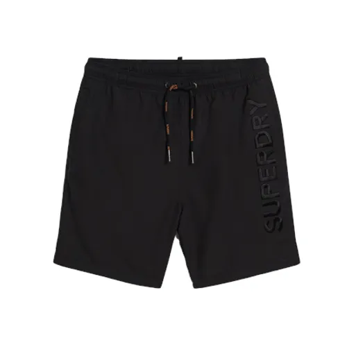 Superdry Premium Embroidered Swimshorts - Black