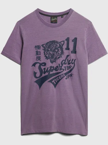 Superdry Purple Grape Vintage Scripted College T-Shirt