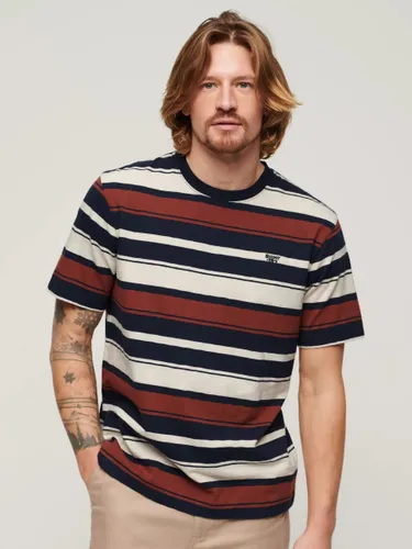 Superdry Relaxed T-Shirt - Navy Stripe - Male