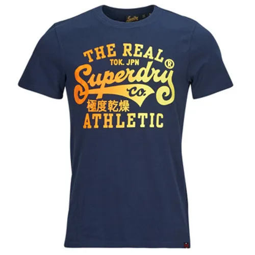 Superdry  REWORKED CLASSICS GRAPHIC TEE  men's T shirt in Marine