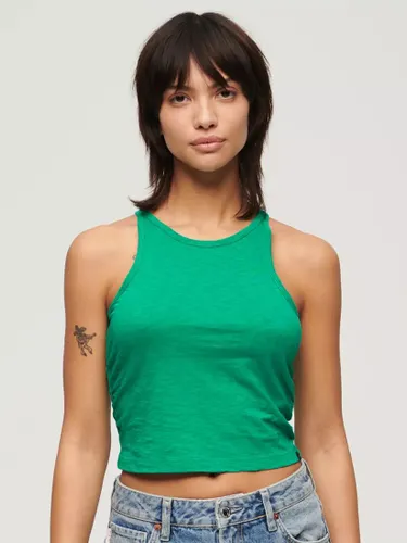 Superdry Ruched Cropped Tank Top - Summer Green - Female