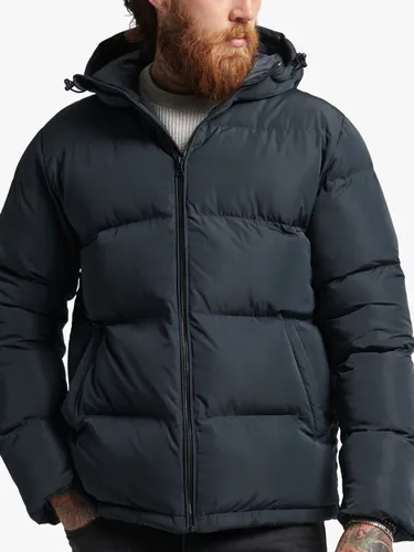Superdry Short Hooded Puffer Jacket - Eclipse Navy - Male