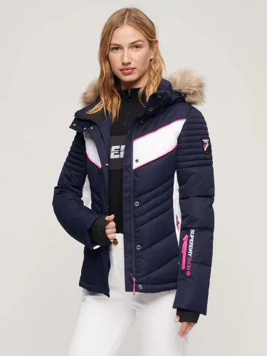 Superdry Ski Luxe Women's Puffer Jacket, Rich Navy - Rich Navy - Female