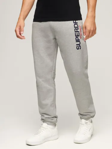 Superdry Sportswear Logo Tapered Joggers - Cadet Grey Marl - Male