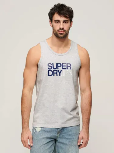 Superdry Sportswear Relaxed Vest Top - Cadet Grey Marl - Male