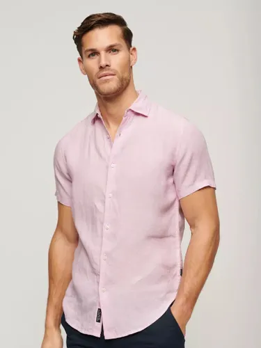 Superdry Studios Casual Linen Shirt - Pastel Lilac - Male