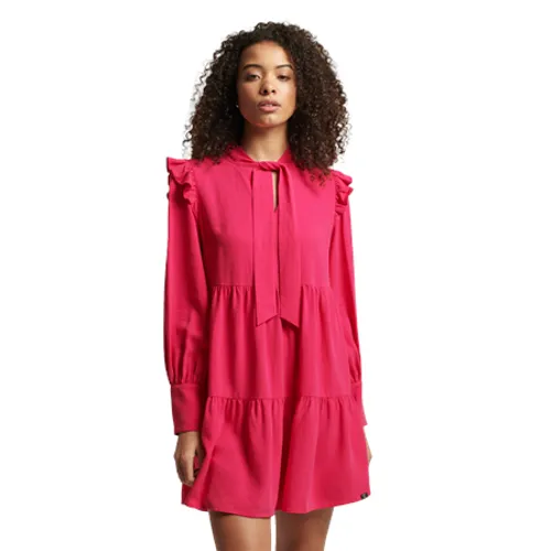 Superdry Studios Tiered Mini Dress - Highland Berry
