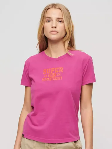 Superdry Super Athletics Fitted T-Shirt, Baton Rouge Purple - Baton Rouge Purple - Female