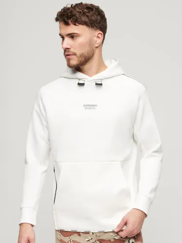 Superdry Tech Logo Loose Fit Hoodie - New Chalk White - Male