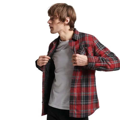 Superdry The Merchant Store Quilted Overshirt - Merchant Check Red