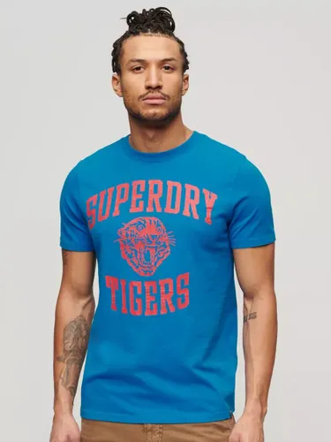 Superdry Track & Field Athletic Graphic T-Shirt - Super Denby Blue - Male