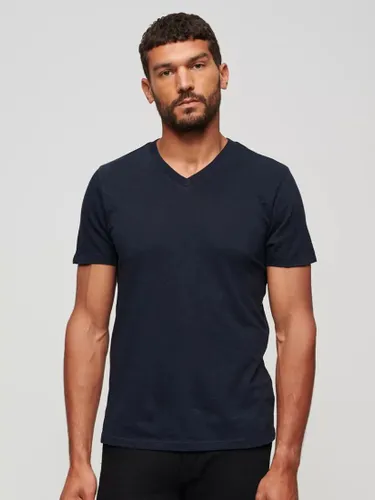 Superdry V-Neck Slub T-Shirt - Eclipse Navy - Male