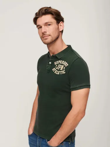 Superdry Vintage Athletic Polo Shirt - Enamel Green - Male