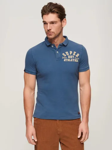 Superdry Vintage Athletic Polo Shirt - Voltage Blue - Male