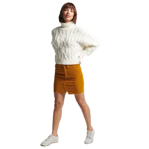 Superdry Vintage Cord Mini Skirt - Pumpkin Spice Brown