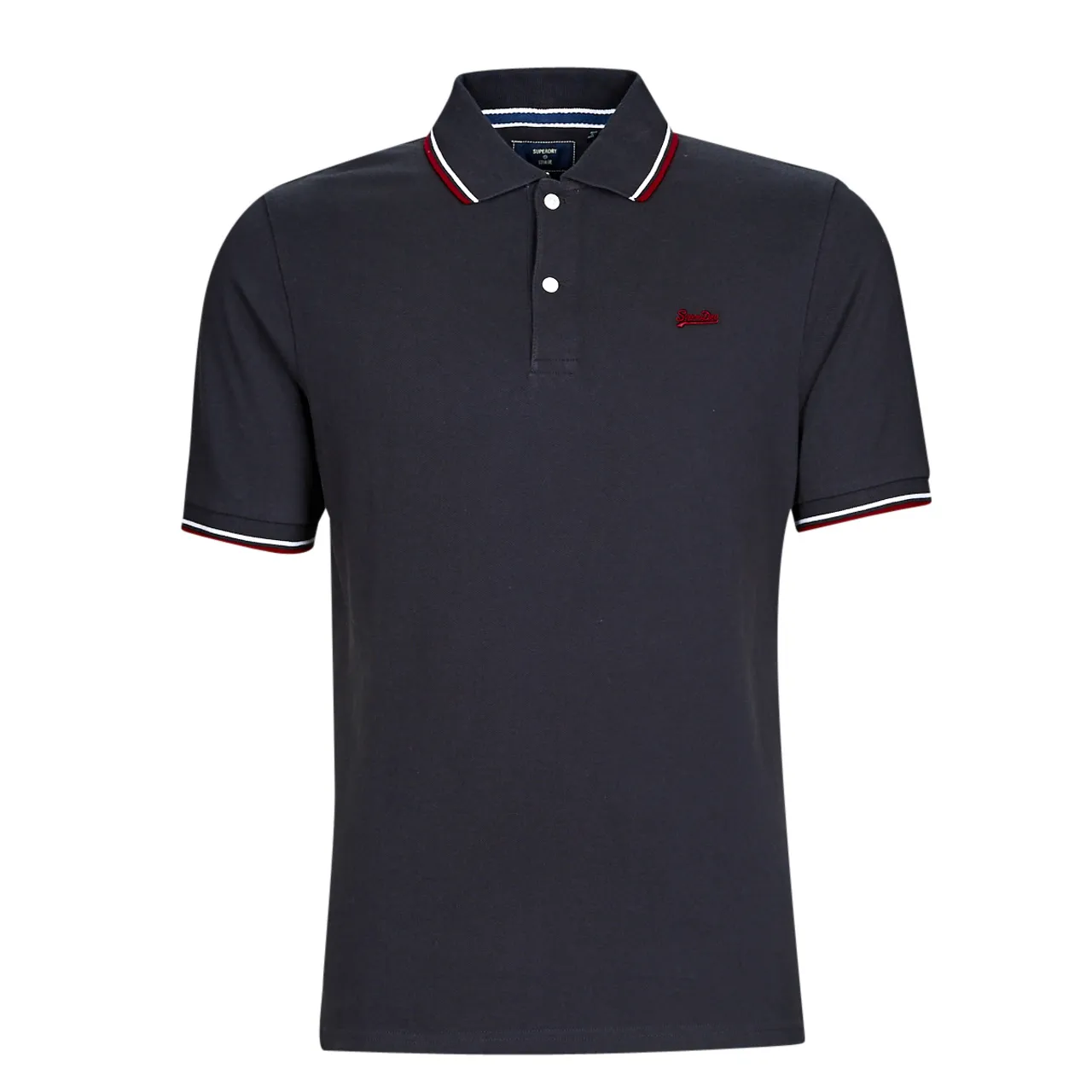 Superdry  VINTAGE TIPPED S/S POLO  men's Polo shirt in Marine
