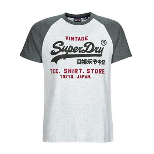 Superdry  VINTAGE VL HERITAGE RGLN TEE  men's T shirt in Grey