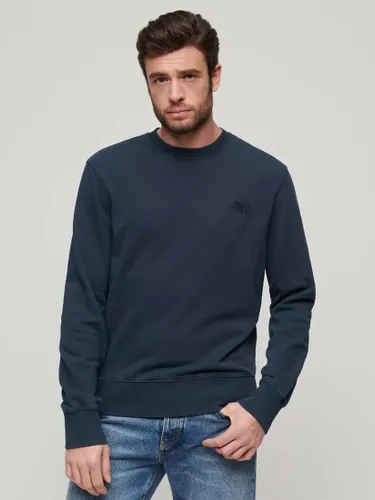 Superdry Vintage Washed Cotton Sweatshirt - Eclipse Navy - Male