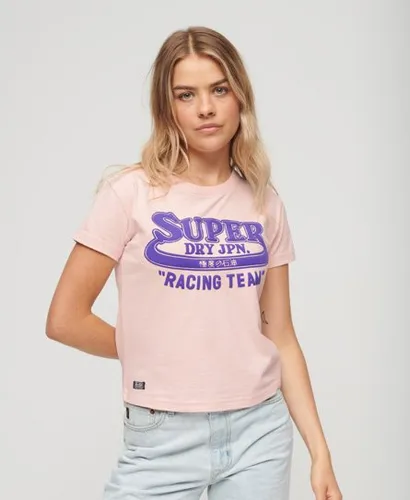 Superdry Women's Archive Neon Graphic T-Shirt Pink / Somon Pink Marl