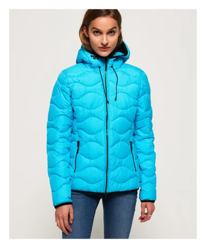 Superdry Womens Astrae Quilt Padded Jacket - Blue