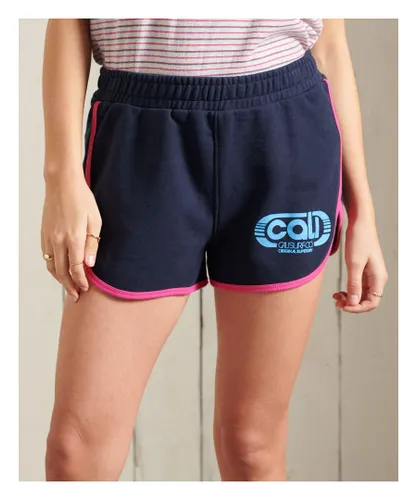 Superdry Womens Cali Jersey Shorts - Navy Cotton