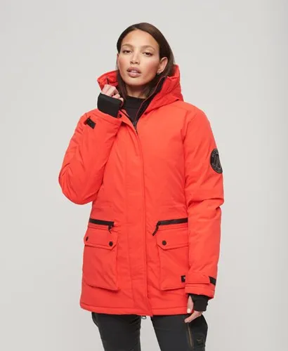 Superdry Women's City Padded Parka Jacket Red / Sunset Red