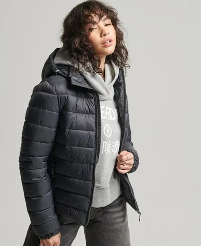 Superdry Women's Classic Fuji Puffer Jacket Grey / Charcoal