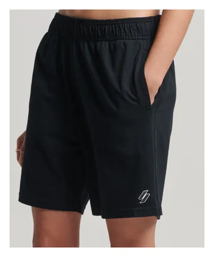 Superdry Womens Code Essential Boy Shorts - Black Cotton