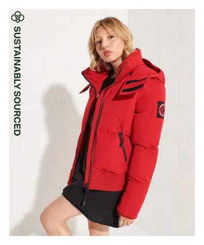 Superdry Womens Code Everest Bomber Jacket - Red