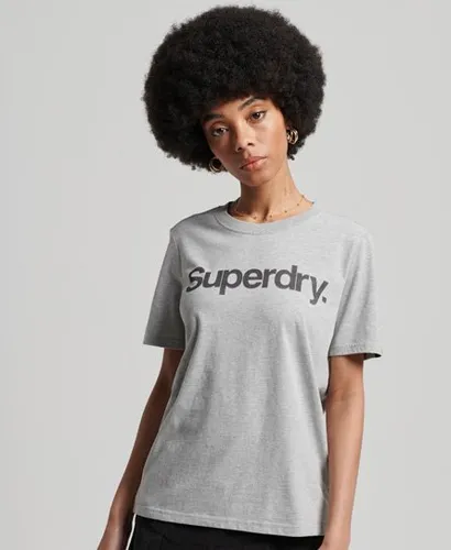 Superdry Women's Core Logo T-Shirt Light Grey / Ice Marl