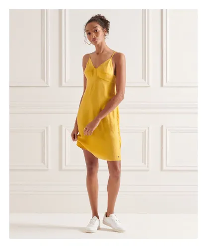 Superdry Womens Cupro Cami Dress - Yellow