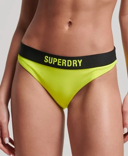 Superdry Women's Elastic Recycled Bikini Briefs Yellow / Electric Lime
