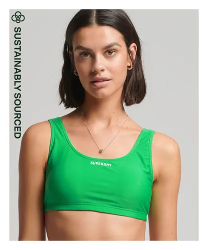 Superdry Womens Essential Bikini Top - Green