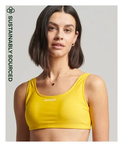 Superdry Womens Essential Bikini Top - Yellow