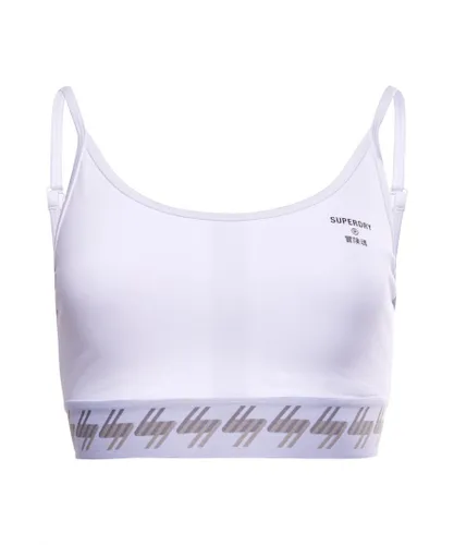 Superdry Womens Essential Strappy Crop Top - White Cotton