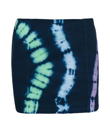 Superdry Womens Essential Tie Dye Skirt - Navy Cotton