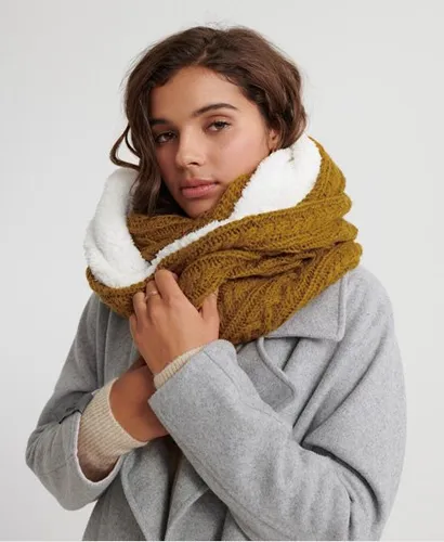 Superdry Women's Gracie Cable Snood Tan / Ochre