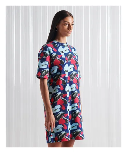 Superdry Womens Limited Edition Sdx Heavy T-Shirt Dress - Multicolour Cotton