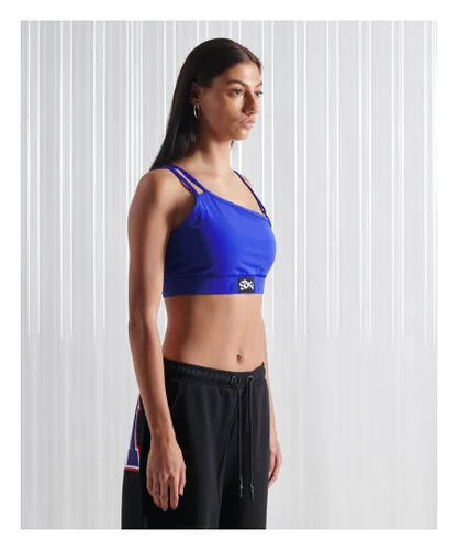 Superdry Womens Limited Edition Sdx Sesh Crop Top - Blue Nylon