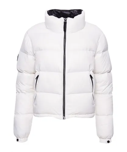 Superdry Womens Luxe Alpine Down Padded Jacket - White Nylon