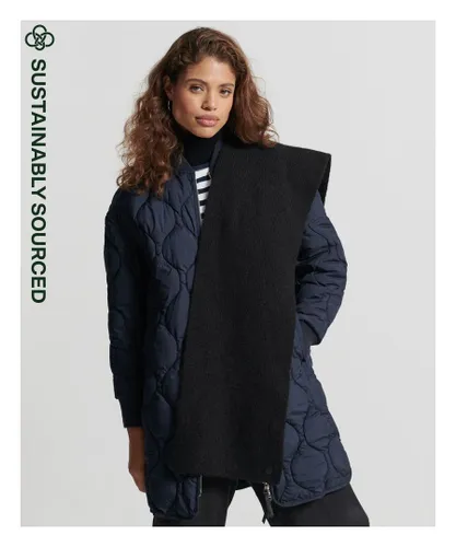 Superdry Womens Luxe Scarf - Black Alpaca Wool - One