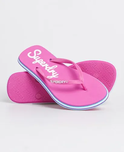 Superdry Women's Neon Rainbow Sleek Flip Flop Pink / Sienna Pink