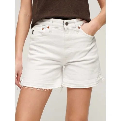 Superdry Womens Optic Vintage Mid Rise Cut Off Short