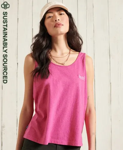 Superdry Women's Organic Cotton Classic Vest Pink / Magenta Marl