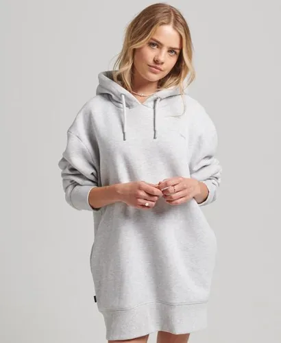 Superdry Women's Organic Cotton Embroidered Logo Sweat Dress Light Grey / Glacier Grey Marl