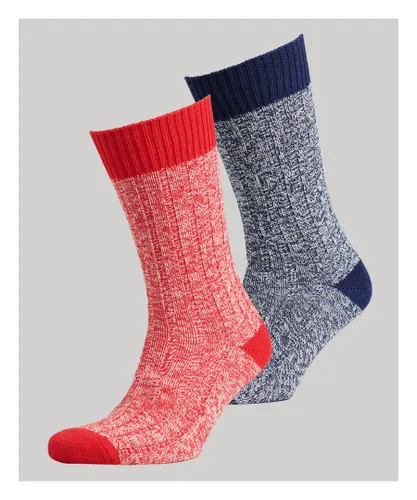 Superdry Womens Organic Cotton Hiker Sock Pack - Multicolour