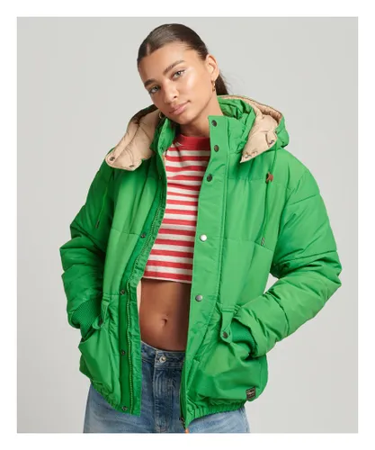 Superdry Womens Oversized Mountain Puffer Jacket - Green