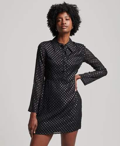 Superdry Women's Printed Mini Shirt Dress Black