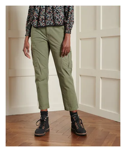 Superdry Womens Ripstop Cargo Pants - Khaki Cotton
